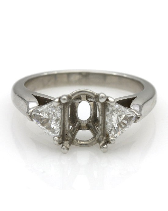 Trilliant Diamond Mounting in Platinum