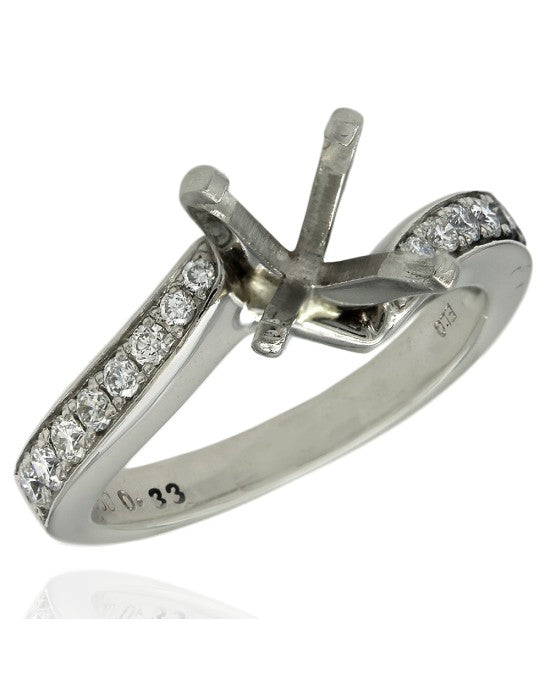 Diamond Bypass Semi Mount Ring