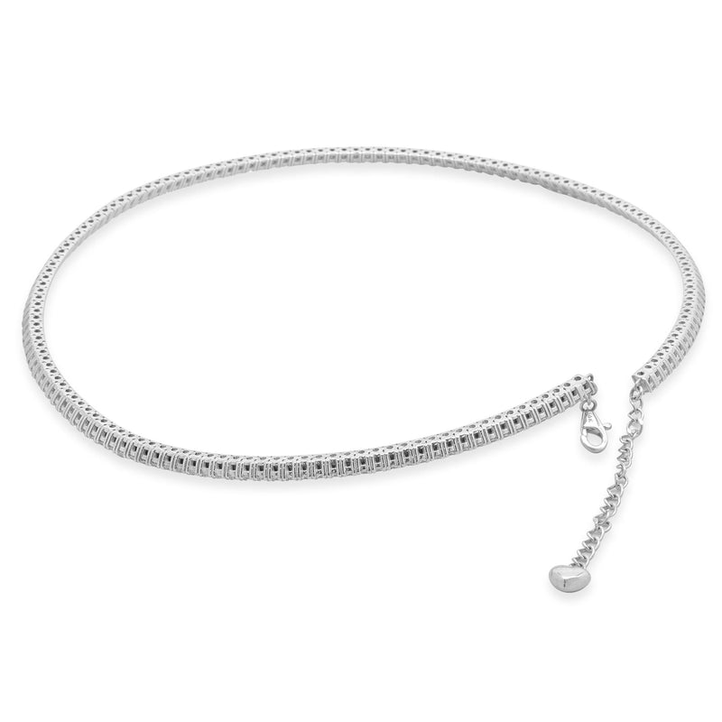 14 Karat White Gold Diamond Collar Necklace