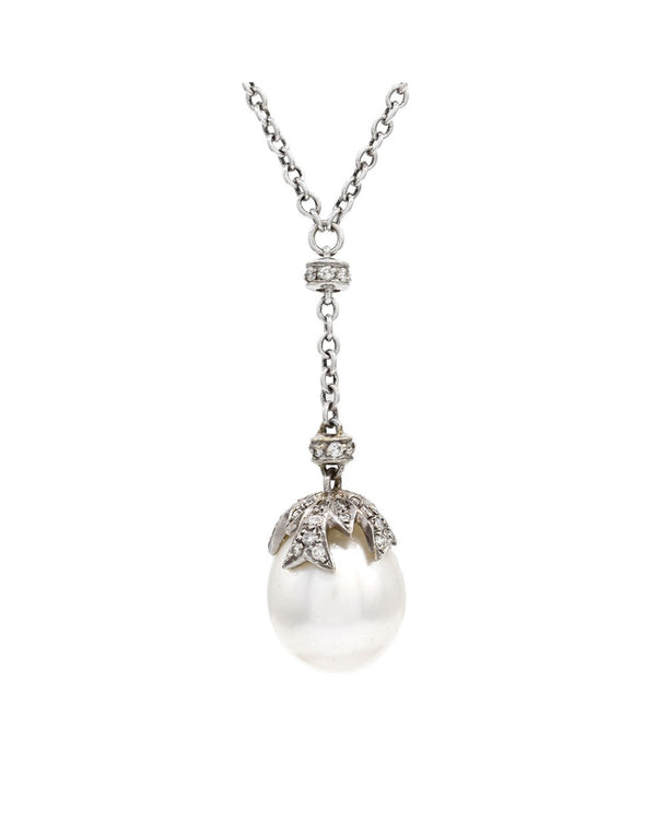 Asprey & Guldag South Sea Pearl and Diamond Necklace in Gold