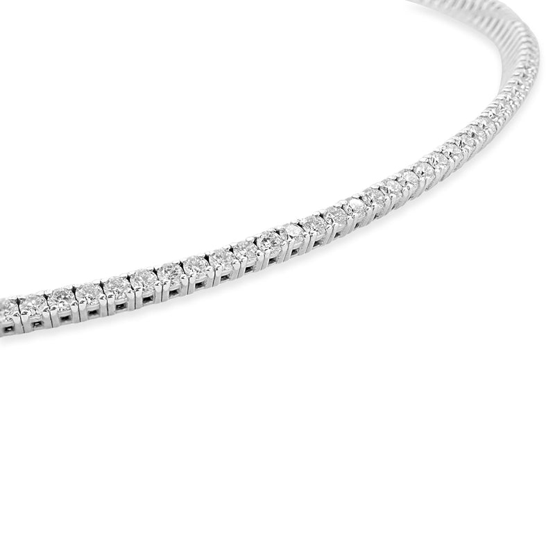 14 Karat White Gold Diamond Collar Necklace