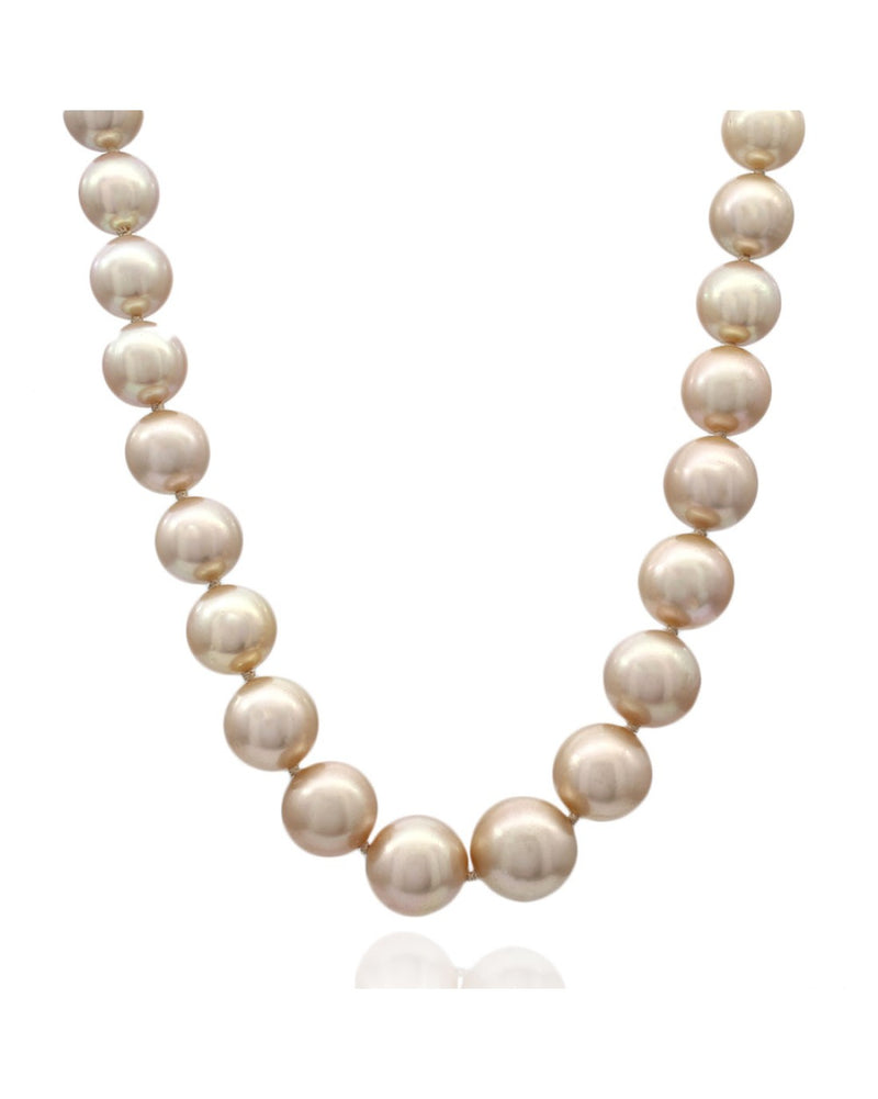 Natural Golden South Sea Pearl Necklace