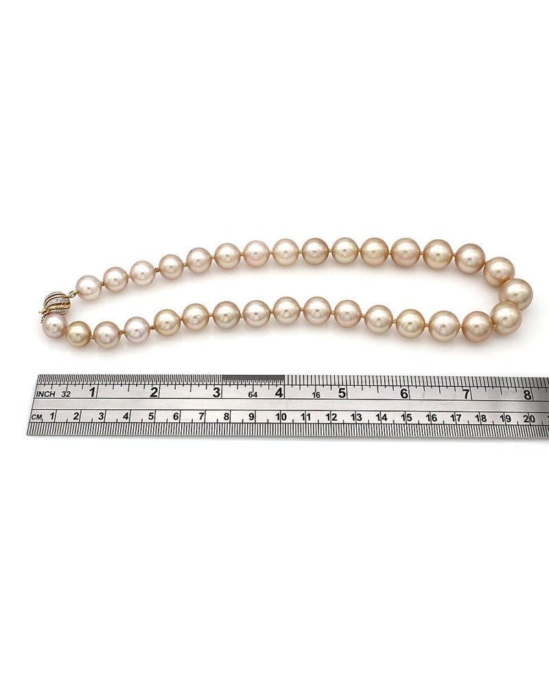 Natural Golden South Sea Pearl Necklace