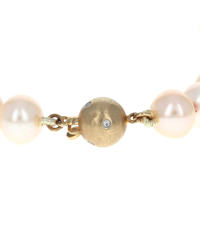 Peach Color Chinese Pearl Necklace