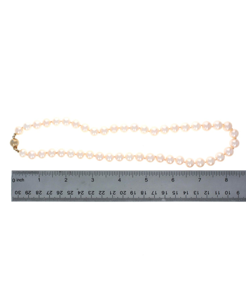 Peach Color Chinese Pearl Necklace