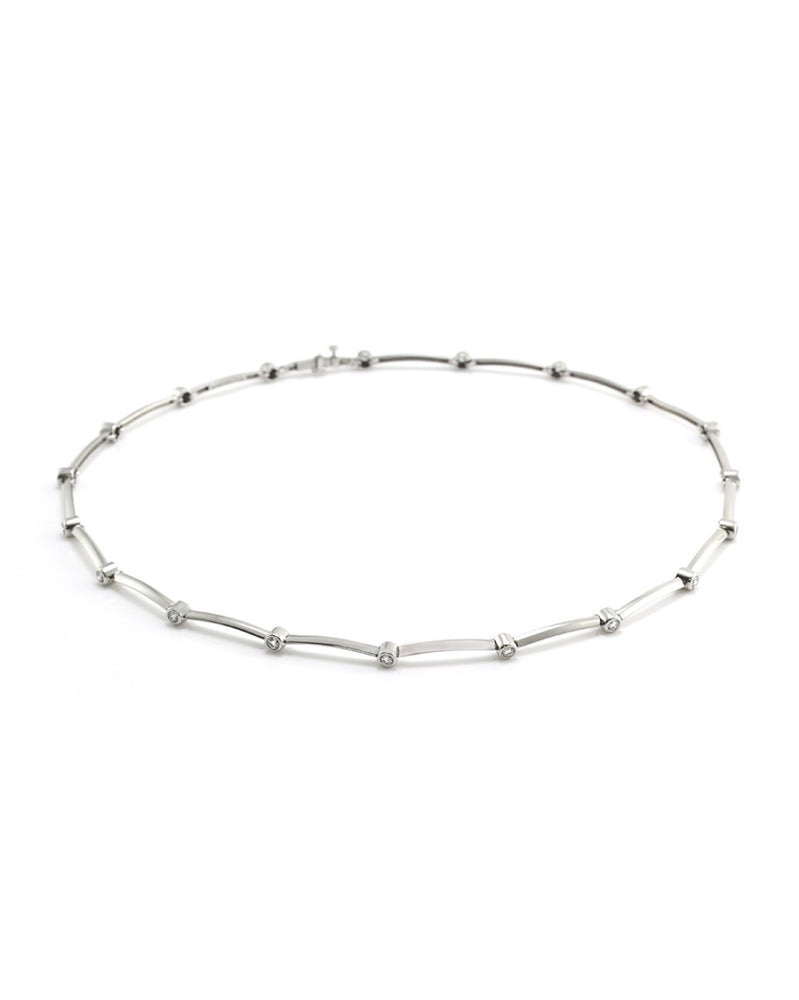 Tiffany & Co. Diamond Station Necklace in Platinum