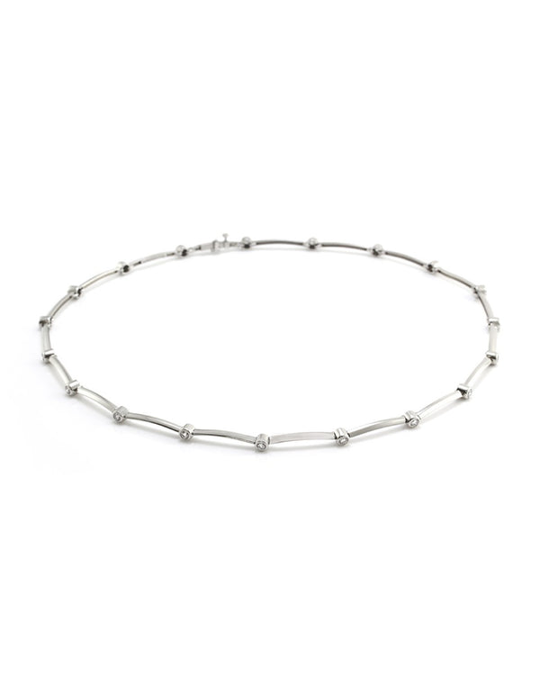 Tiffany & Co. Diamond Station Necklace in Platinum