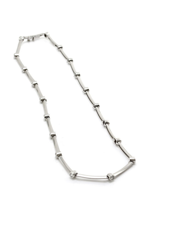 Tiffany & Co. Diamond Station Necklace in Platinum