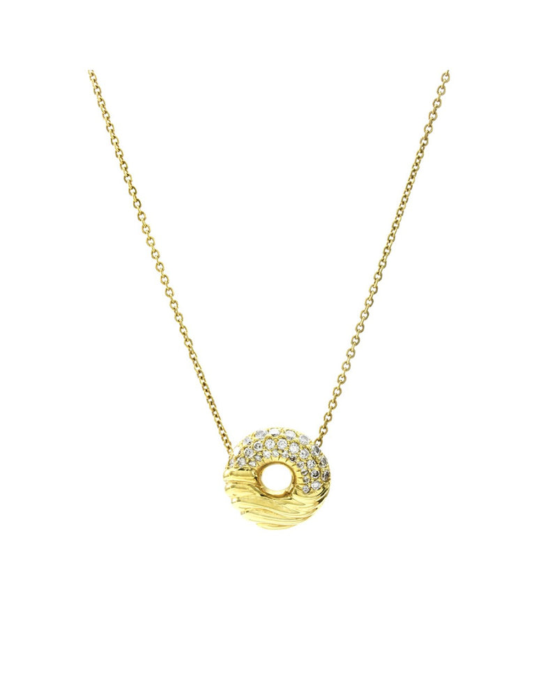 Jose Hess Diamond Donut Necklace in Yellow Gold