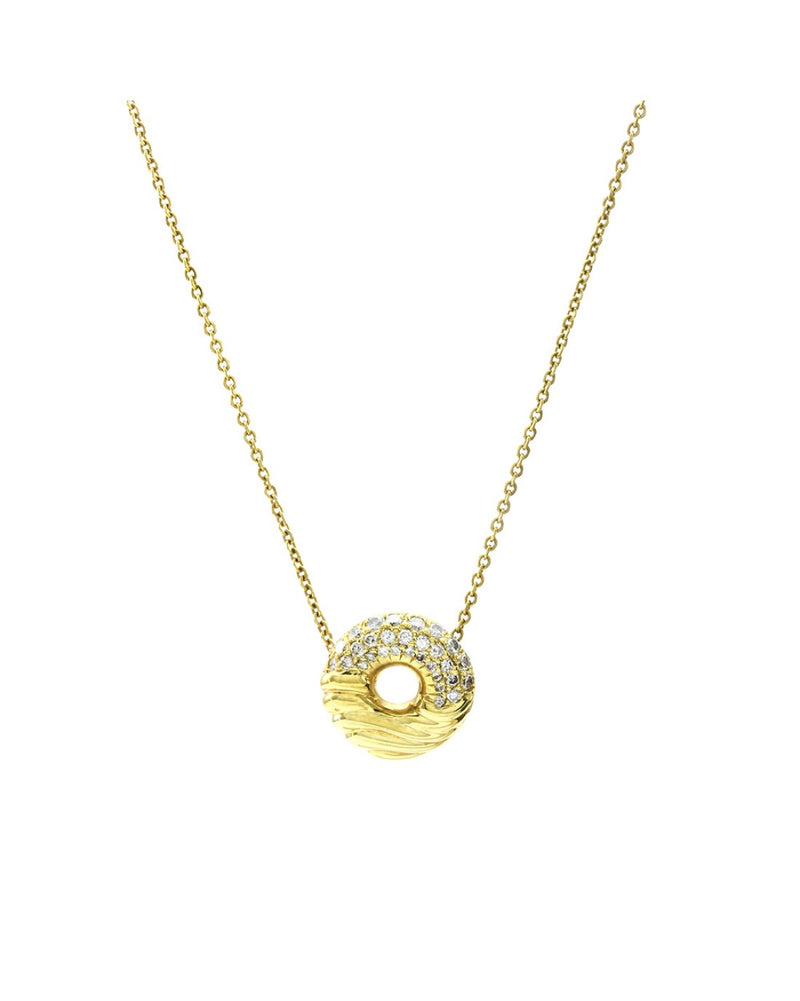 Jose Hess Diamond Donut Necklace in Yellow Gold