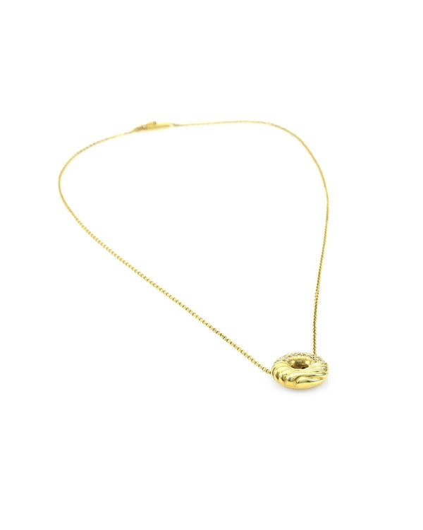 Jose Hess Diamond Donut Necklace in Yellow Gold