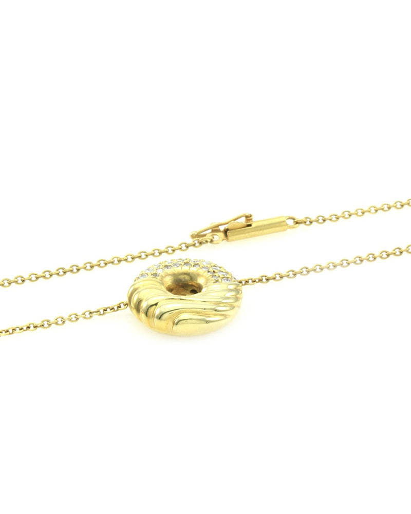 Jose Hess Diamond Donut Necklace in Yellow Gold