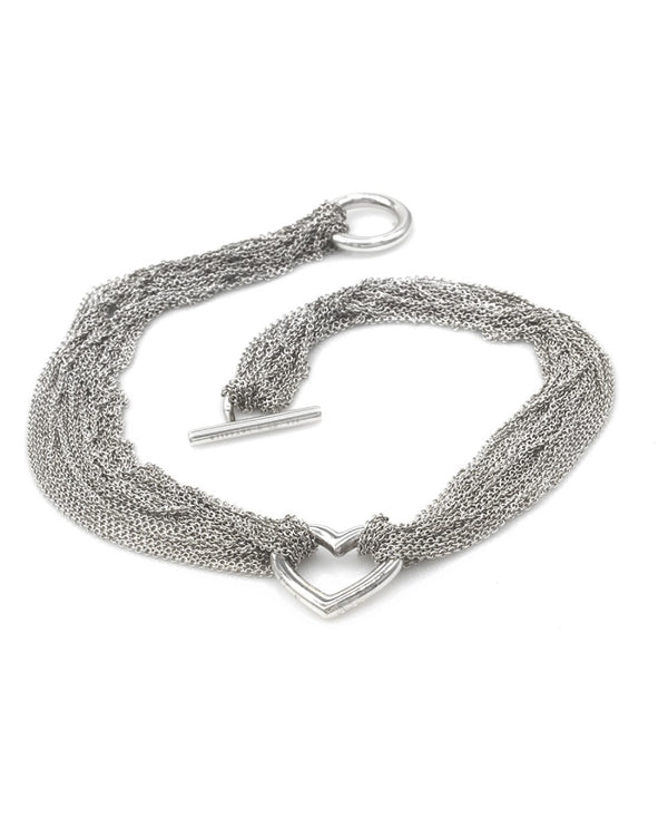 Multi Strand Open Heart Necklace