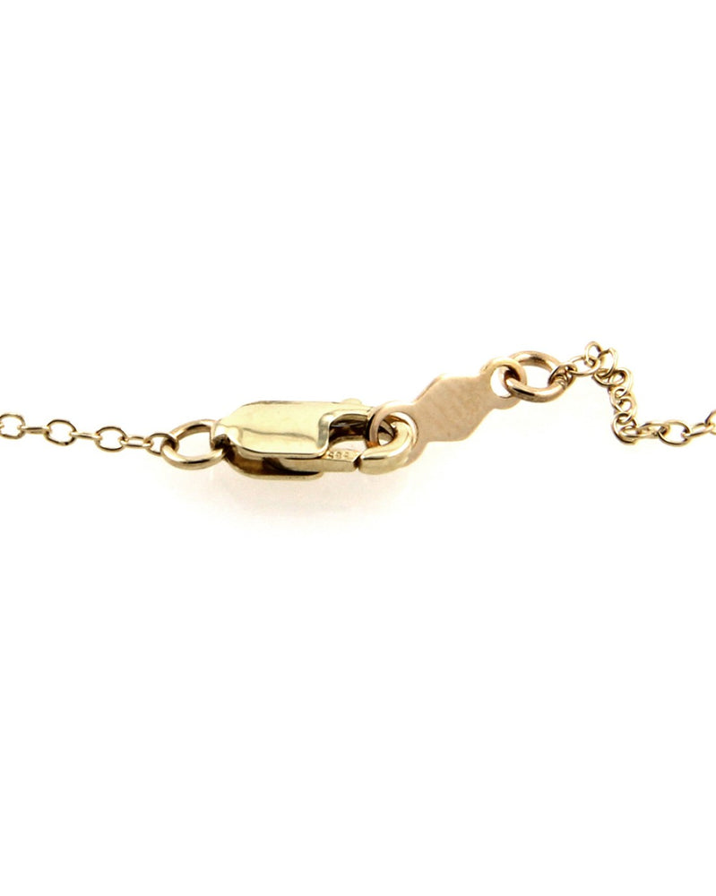 Nine Diamond Station Gold Necklace