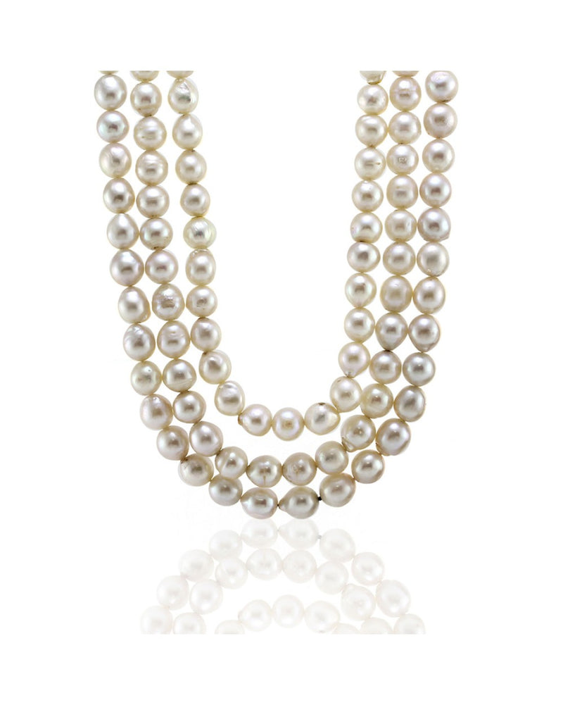 Pearl Necklace with Gold Clasp