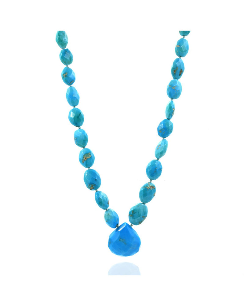 Robin Rotenier Turquoise Necklace with Gold Clasp