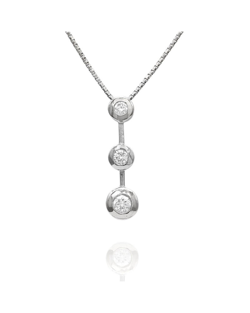 Past Present Future Diamond Necklace