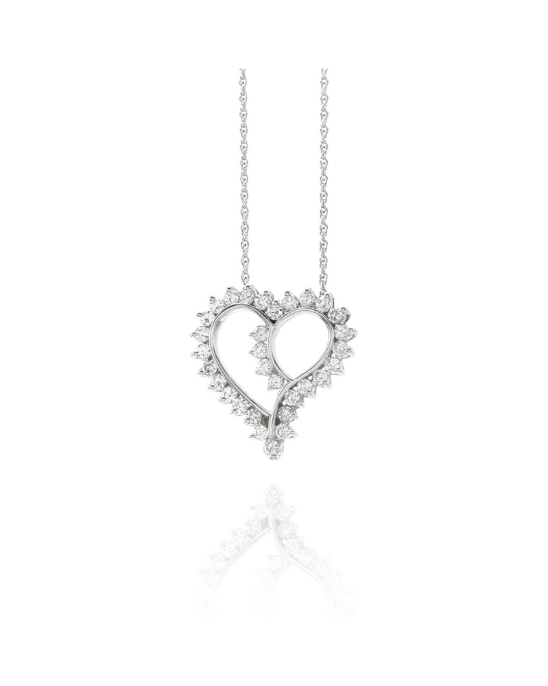 Diamond Heart Necklace in Gold