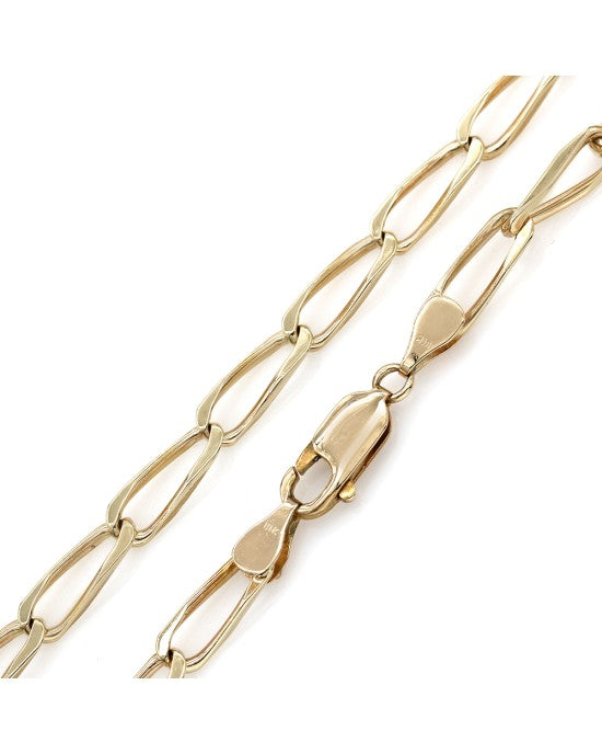 Rectangular Link Necklace in Gold