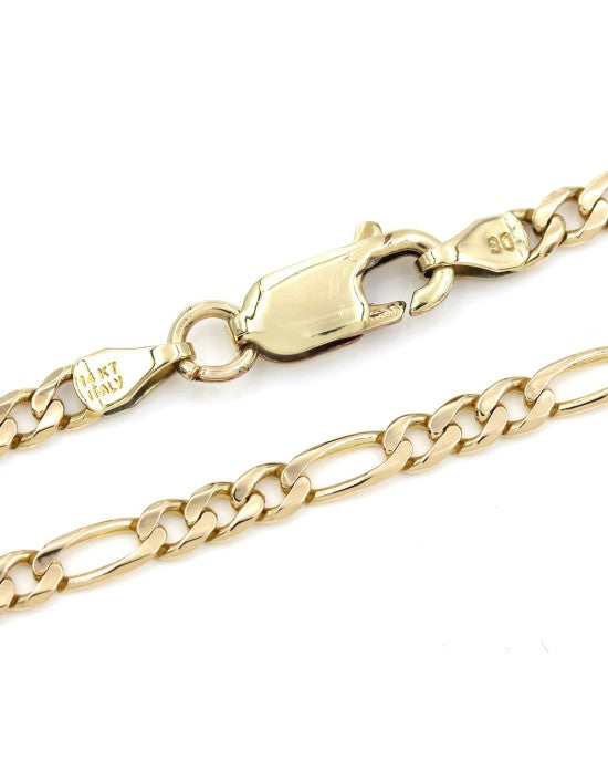 Figaro Chain Necklace in Gold