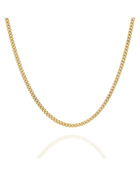 Curb Link Chain Necklace in Gold