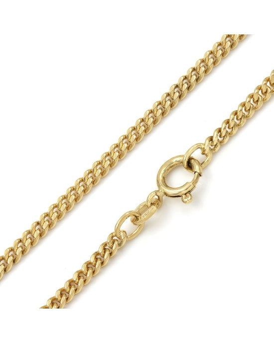 Curb Link Chain Necklace in Gold