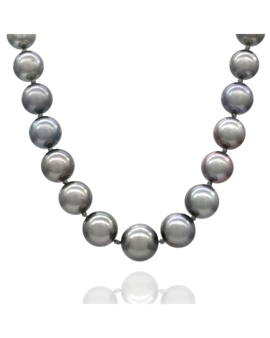 Tahitan Pearl Necklace with Diamond Ball Clasp