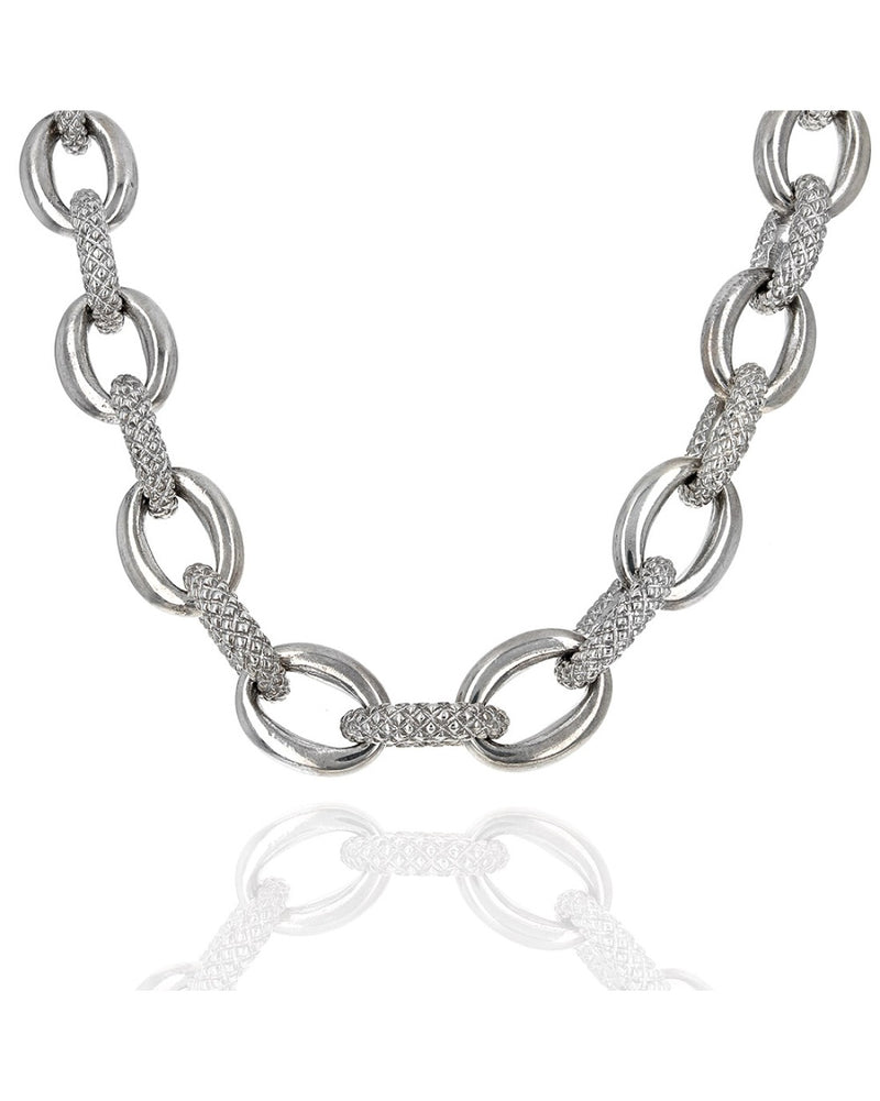 Judith Ripka Chain Necklace in Silver and Gold