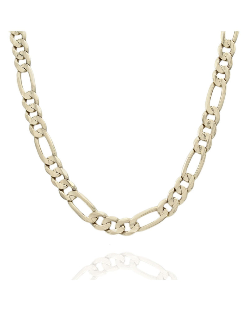 10KY Figaro Chain Necklace 20 In