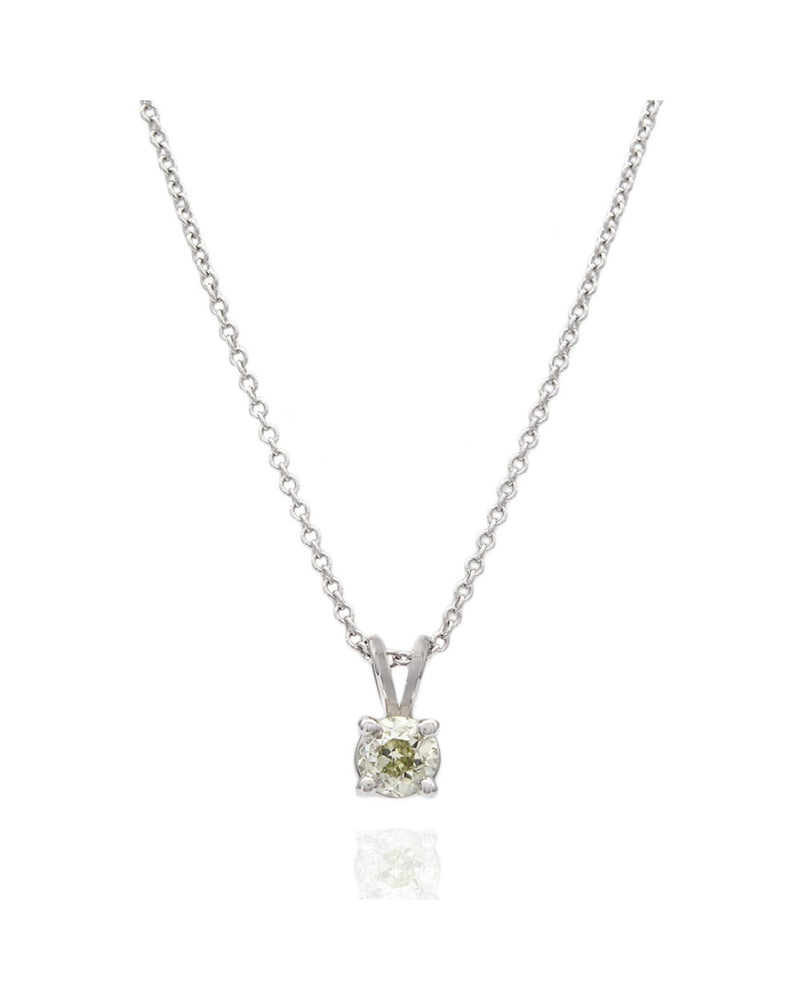 .55ct European Cut Diamond Solitaire Pendant in 14kw