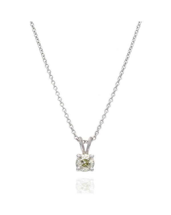 .55ct European Cut Diamond Solitaire Pendant in 14kw