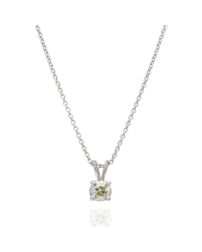 .55ct European Cut Diamond Solitaire Pendant in 14kw