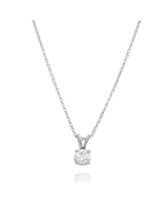 .46ct Round Diamond Solitaire Pendant in 14kw