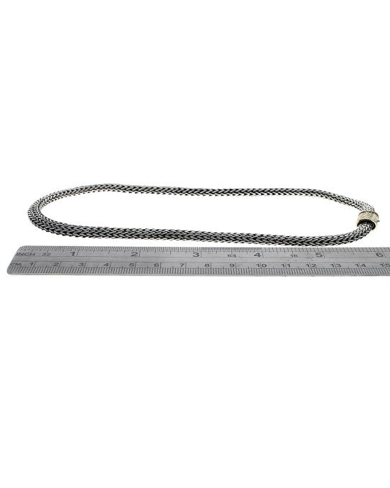 John Hardy Classic Wheat Chain Necklace in Silver and Gold