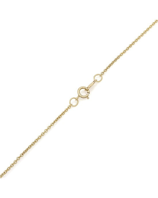 Double Circle Diamond Drop Necklace