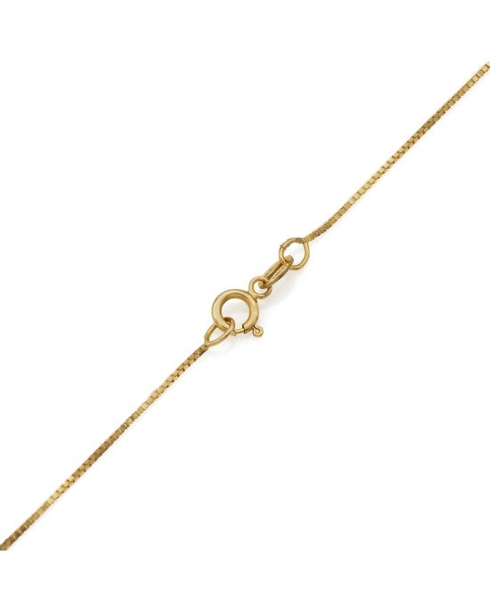 Diamond Open Heart on Box Chain Necklace