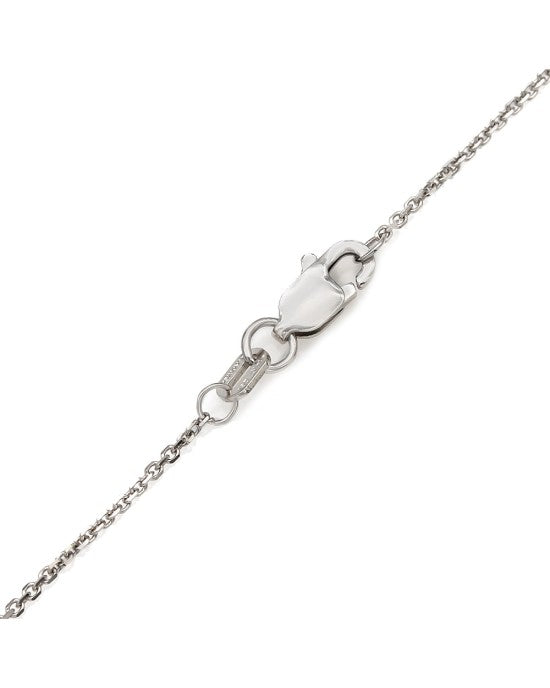 Diamond Pave Round Drop on Cable Chain Necklace