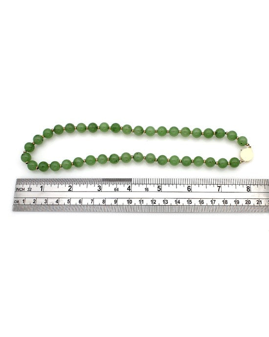 Siberian Nephrite Jade Bead Necklace