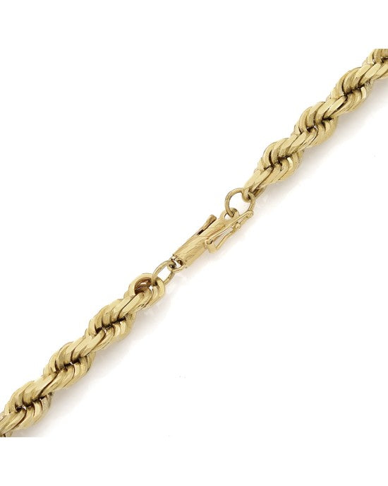 Bright Cut Rope Chain Necklace