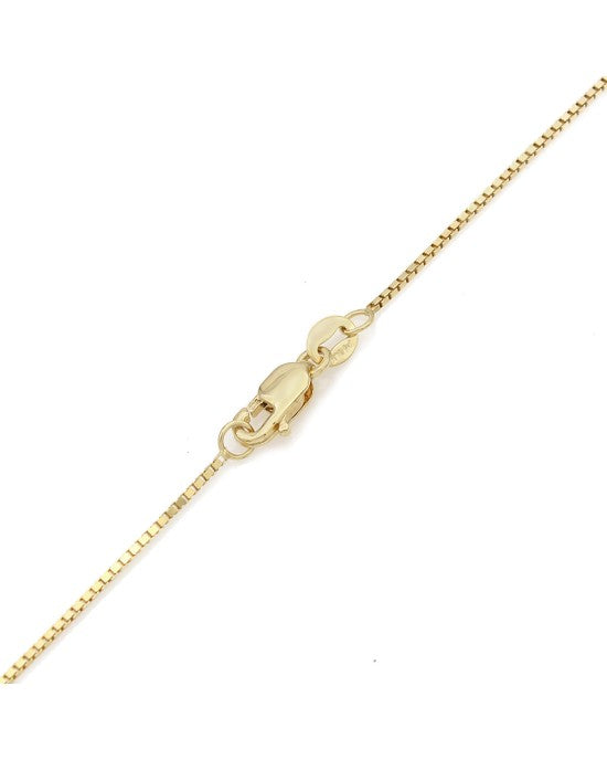 Gauthier Flush Set Diamond Drop on Box Chain Necklace