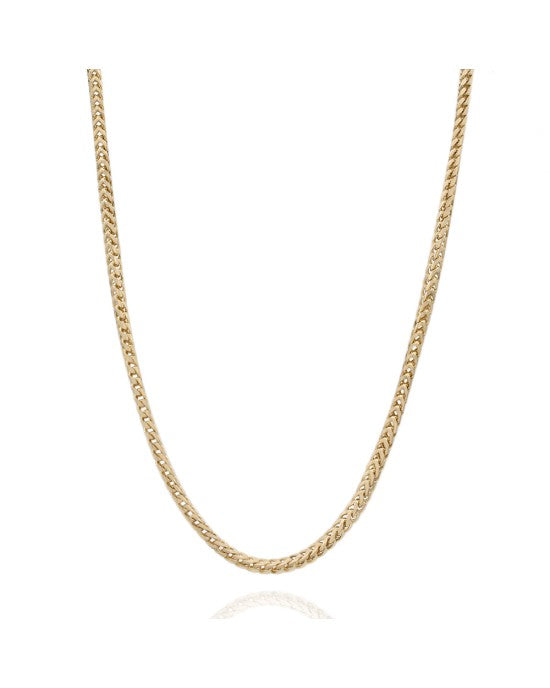 Foxtail Chain Necklace in Yellow Gold