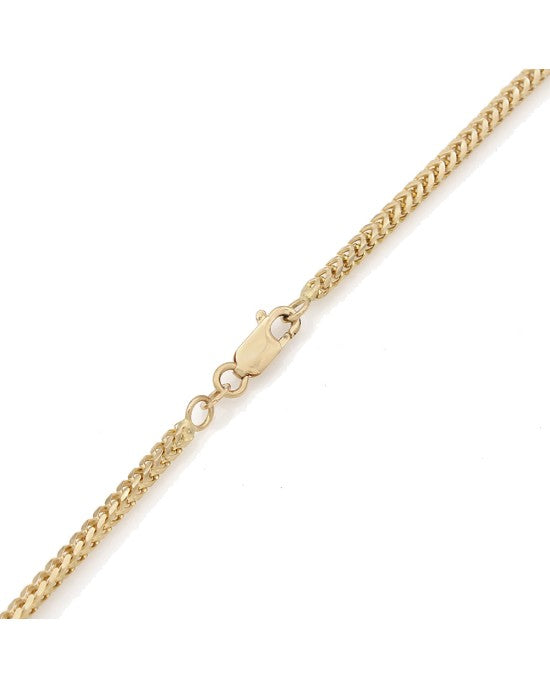 Foxtail Chain Necklace in Yellow Gold