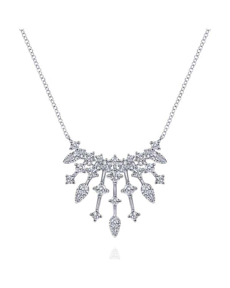 Gabriel & Co. Kaslique Diamond Fan Necklace