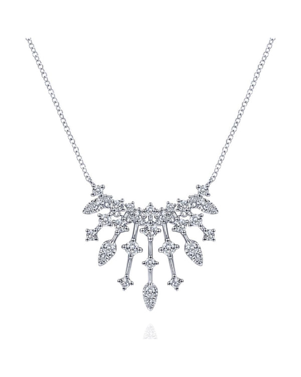 Gabriel & Co. Kaslique Diamond Fan Necklace