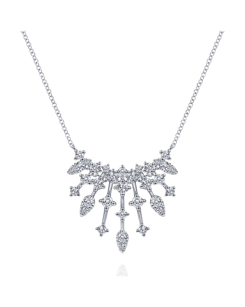 Gabriel & Co. Kaslique Diamond Fan Necklace