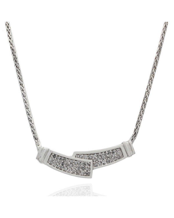 Diamond Pave Station Necklace