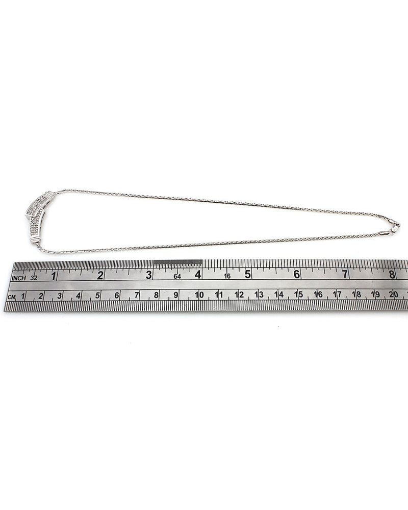 Diamond Pave Station Necklace