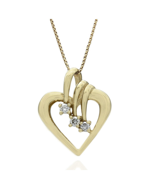 Open Heart Diamond Necklace