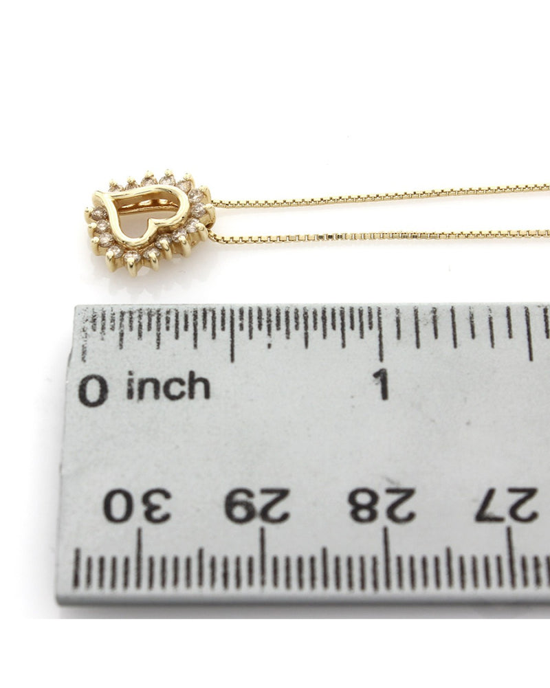 Diamond Miniature Open Heart Necklace