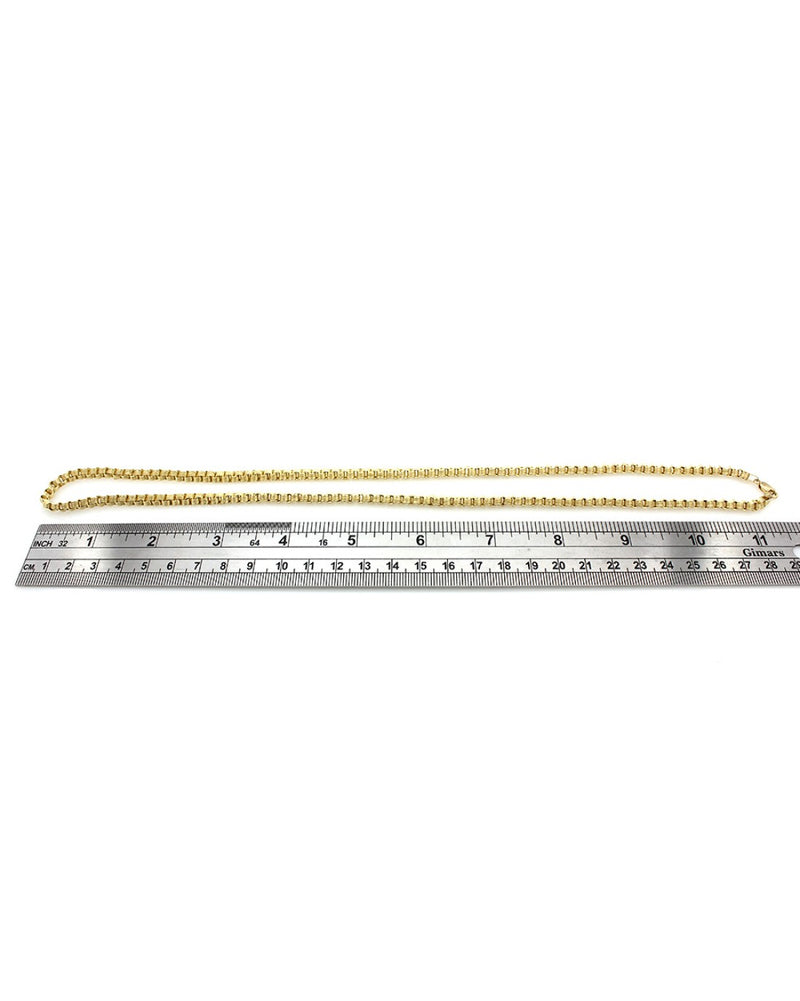 Fancy Rolo Link Necklace in Yellow Gold